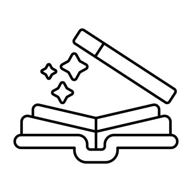 Sihirbaz kitabının moda tasarım ikonu