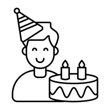 Doğum günü çocuğunun modern tasarım simgesi