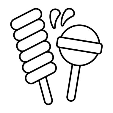 Lolipopların renkli tasarım simgesi