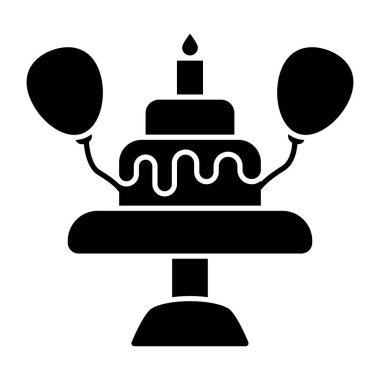 Doğum günü pastasının mükemmel tasarım simgesi