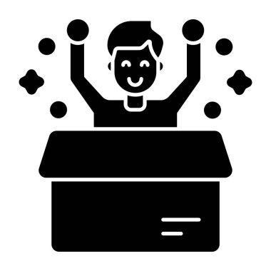 Dans eden adamın yaratıcı tasarım simgesi