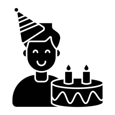 Doğum günü çocuğunun modern tasarım simgesi