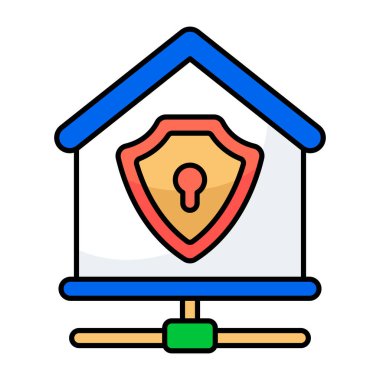 Güvenli evin modern tasarım simgesi