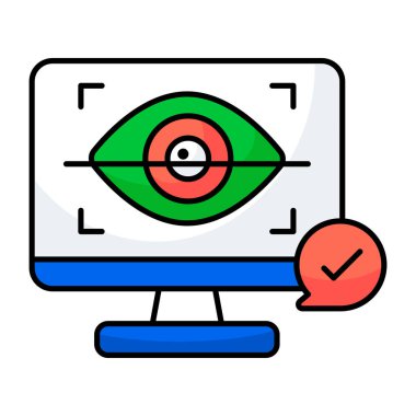 Göz taramasının modern tasarım simgesi