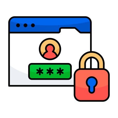 Web kullanıcı girişinin güzel bir tasarım simgesi