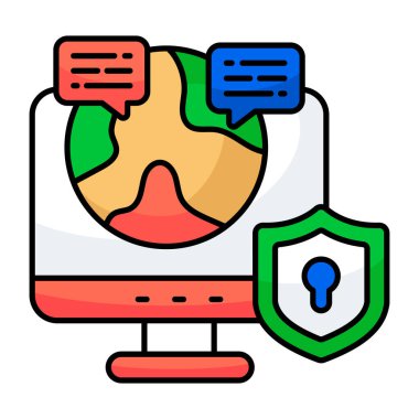 Uluslararası sohbetin yaratıcı tasarım simgesi