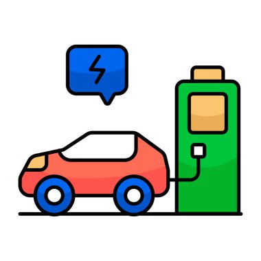 Araba şarjının modern tasarım simgesi