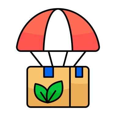 Unique design icon of eco box