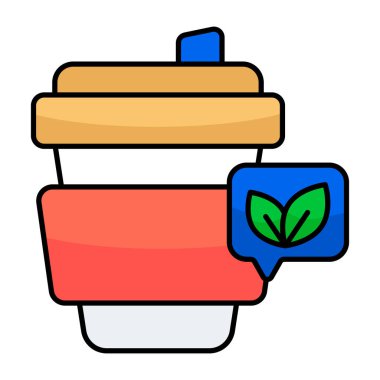 Düzenlenebilir bir paket içecek tasarımı simgesi