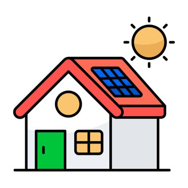 Güneş evinin vektör tasarımı