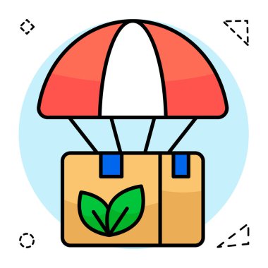 Unique design icon of eco box