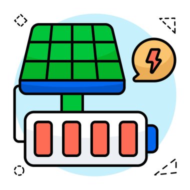 Güneş panelinin mükemmel tasarım simgesi