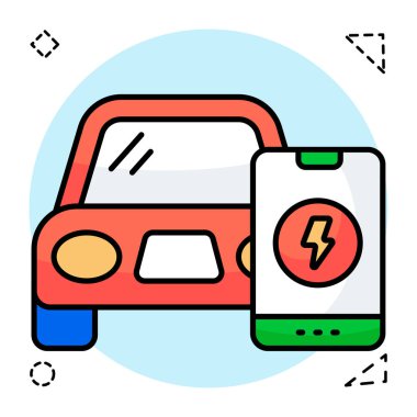 Mobil gücün düzenlenebilir tasarım simgesi