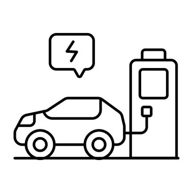 Araba şarjının modern tasarım simgesi