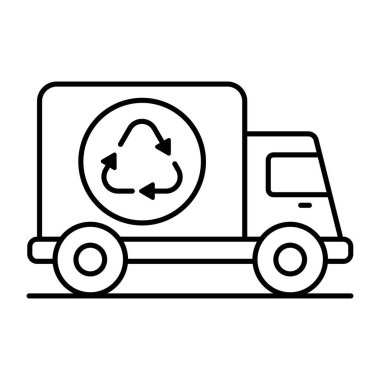 Geri dönüşüm minibüsünün mükemmel tasarım simgesi