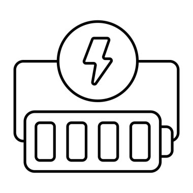 Mobil pilin düz tasarım simgesi