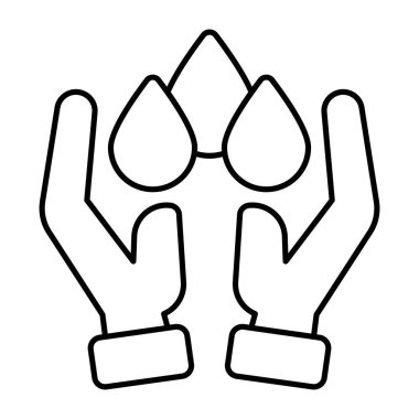 Düz dizayn edilmiş bir su bakımı ikonu