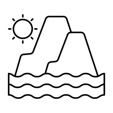 Eriyen buzulun düz tasarım simgesi