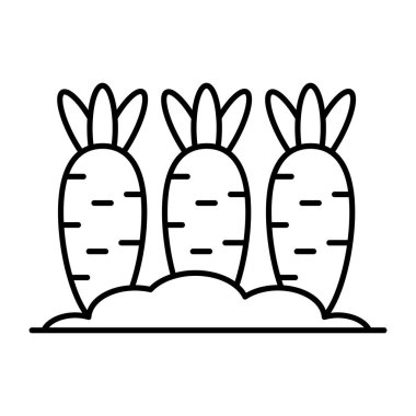 Havuç toplama simgesi, düzenlenebilir vektör