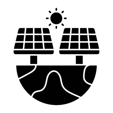 Güneş panelinin mükemmel tasarım simgesi