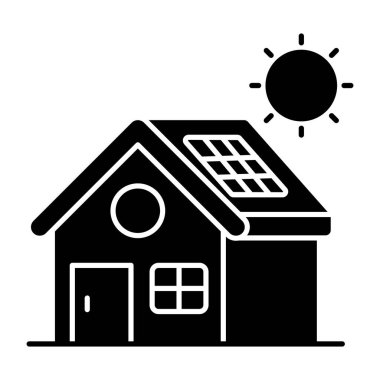 Güneş evinin vektör tasarımı