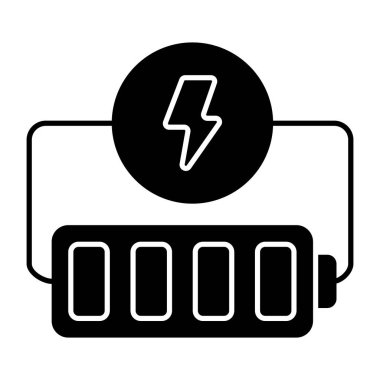 Mobil pilin düz tasarım simgesi