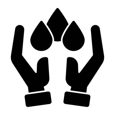 Düz dizayn edilmiş bir su bakımı ikonu