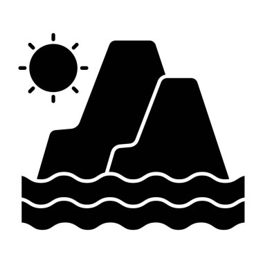 Eriyen buzulun düz tasarım simgesi