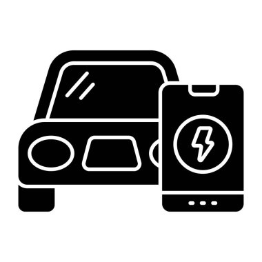 Mobil gücün düzenlenebilir tasarım simgesi