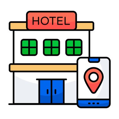 Otel lokasyonunun güzel bir tasarım simgesi