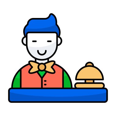 Garson karakter, düzenlenebilir vektör