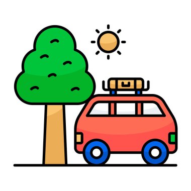 Yolculuğun modern tasarım simgesi