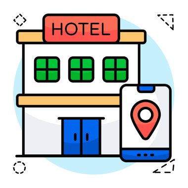 Otel lokasyonunun güzel bir tasarım simgesi
