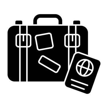 Seyahat aksesuarlarının simge tasarımı