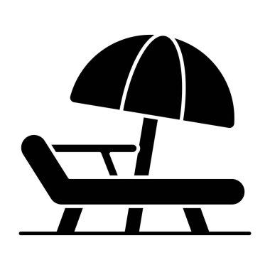 Güneş banyosunun renkli tasarım ikonu