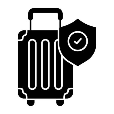 Güvenli bagaj için güzel bir tasarım ikonu