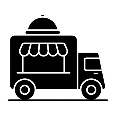 Gıda kamyonetinin modern tasarım simgesi