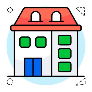 Bungalovun düzenlenebilir tasarım simgesi