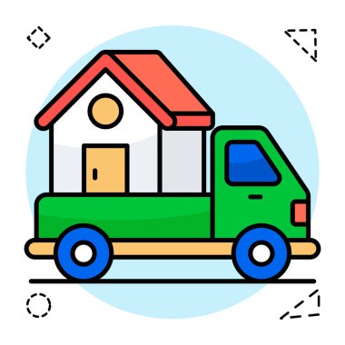 Eve taşınmanın modern tasarım simgesi