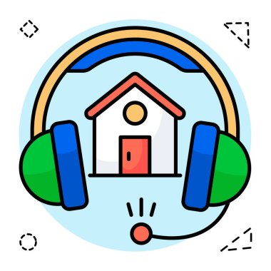 Emlak yardım hattının moda tasarım simgesi