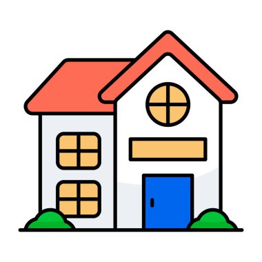 Bungalovun düzenlenebilir tasarım simgesi