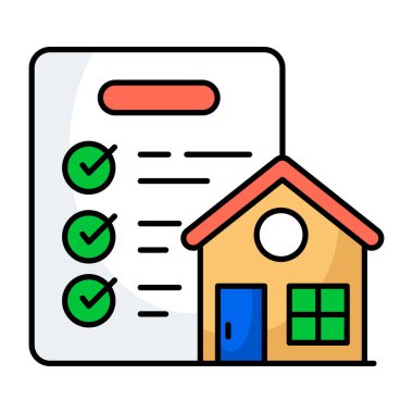 A unique design icon of property paper