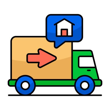 Eve taşınmanın modern tasarım simgesi