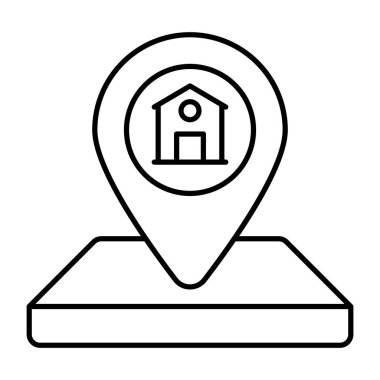 Ev konumunun düzenlenebilir tasarım simgesi