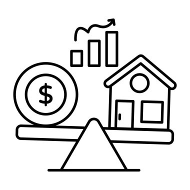 Ev ve paranın bir simge tasarımı