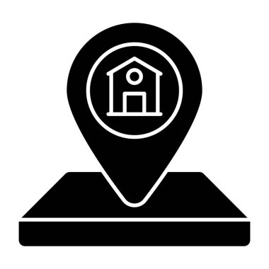 Ev konumunun düzenlenebilir tasarım simgesi