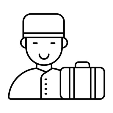 Otel görevlisinin vektör tasarımı