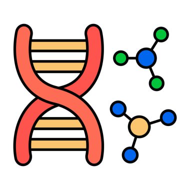 DNa icon in flat design