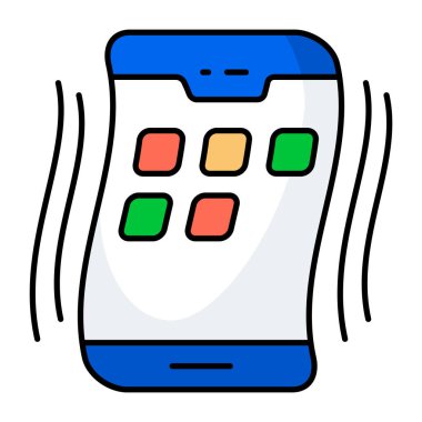 Creative design icon of mobile tilting