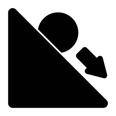 Unique design icon of inclined plane